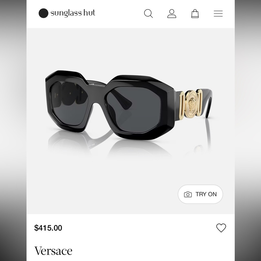 ONE DAY SALE✨
SALE✨Versace Black and Gold Sunglasses Modern Design - Picture 3 of 16
